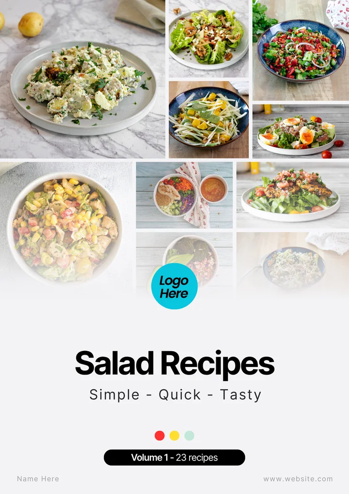 Salads recipe book cover